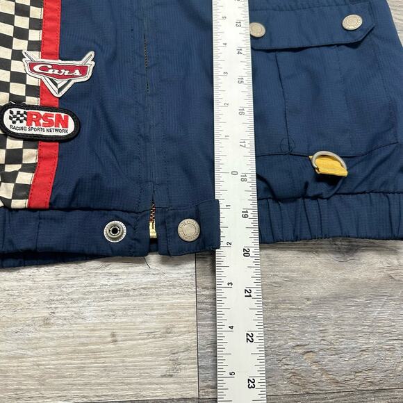 Vintage Y2K Disney Store Cars Lightning‎ McQueen Boys S Zip Vest Racing Hooded - Picture 8 of 9